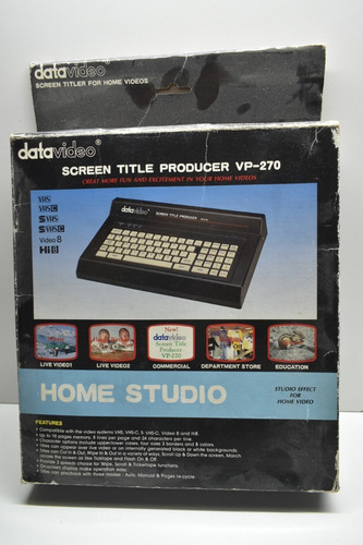 Editor De Video Datavideo Screen Title Producer Vp-270 Ntsc (Usado)