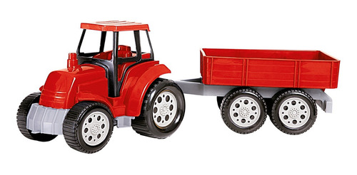 Trator Com Carretinha Agromax Caçamba Brinquedo +3 Anos