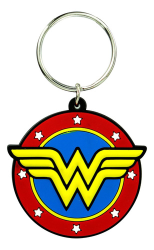 Llavero De Pvc Dc Wonder Woman Classic Logo Soft Touch
