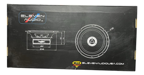 6.5 Inh 2-way Coaxial Speakers Eleven Audio Esq650 Negro