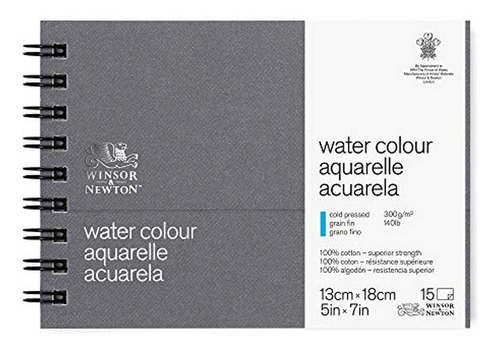 Cuaderno Acuarela Winsor & Newton 140lb, 5x7, Blanco.