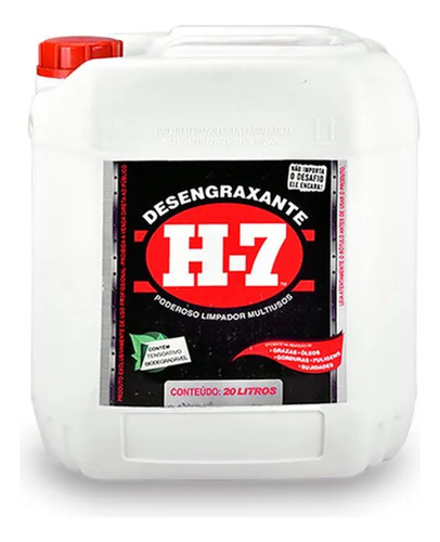 Desengraxante H-7 - 20 Litros - Limpeza Pesada - H7 Original