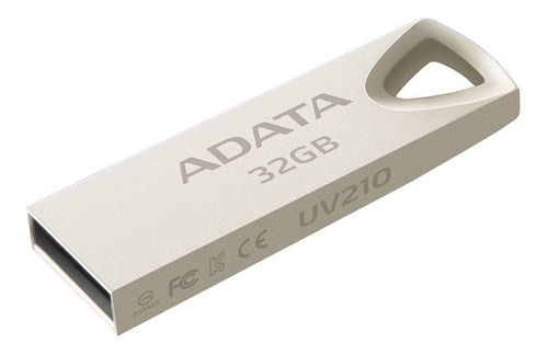 Imagen 1 de 2 de Memoria USB Adata UV210 32GB 2.0 plateado