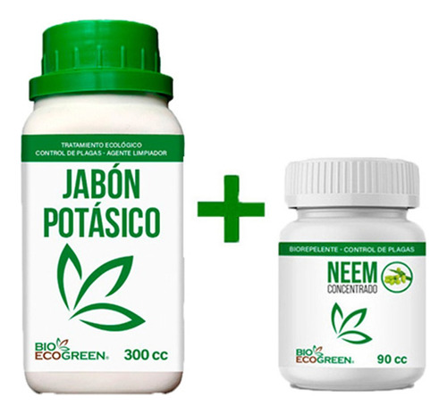 Jabón Potásico (300cc) + Aceite De Neem (90ml) Pack Plagas