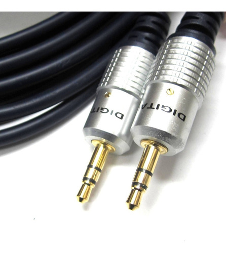 Cable Fino Estereo 1x1 Plug Dorado 3.5mm 3.6 Mt Tablet Celu