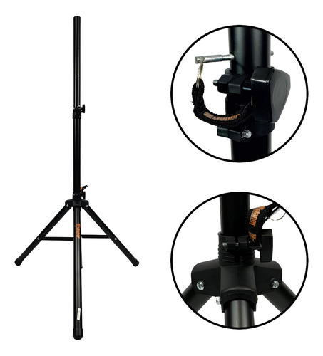 Kit 2 Caixas Ativas Sr315-a Staner 600w Rms + 2 Tripés