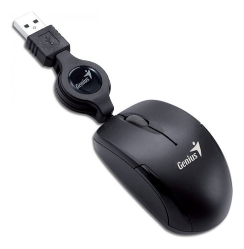 Mouse Genius Micro Traveler Alámbrico Usb Retráctil