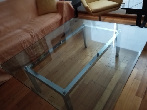 Mesa Ratona De Living Con Vidrio Templado