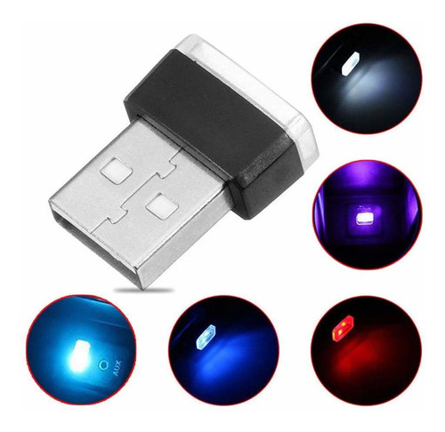 Vicasky 3 Luz Led Mini Usb Vehiculo Ambiente Conector