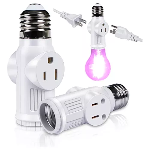 2 Piezas De Adaptador De Casquillo De Luz Enchufe, Adap