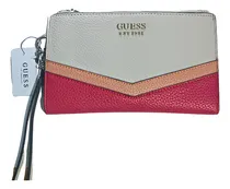 Comprar Billetera Original Guess Para Dama Coral Coral Claro Blanco