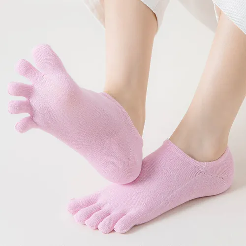 Calcetín Náutico De Cinco Dedos Para Mujer, Invisible, Fino
