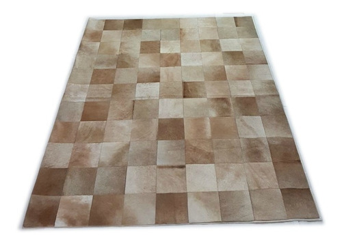 Alfombra Cuero Pelo Patchwork 1.8 X 2.4m Camel