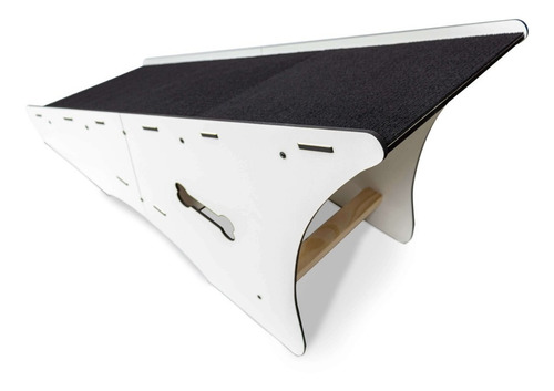 Rampa/escada Pet Cachorro Subir Carpete Antiderrapante 60 Cm Cor Rampa Branco