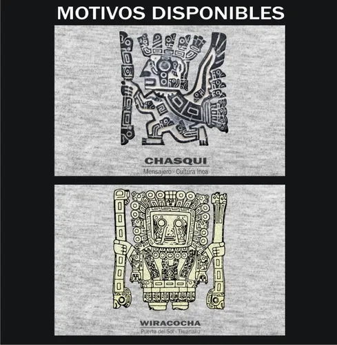 Remera Inca Hoja Coca, Chasqui, Inti, Ekeko, Tumi S Al Xxl