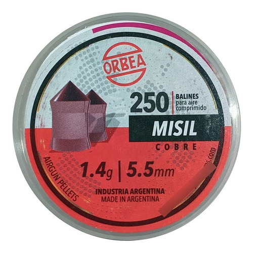 Balines Orbea Misil Cobre 5,5 Mm 1,4g 250 Unidades