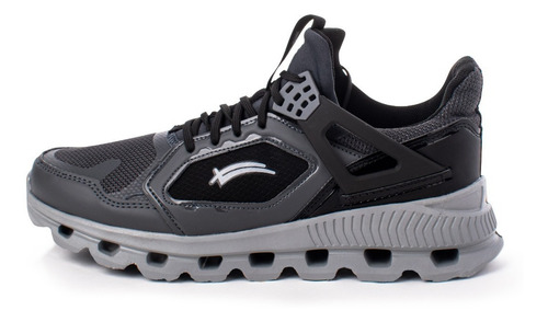 Imagen 3 de 6 de Tenis Para Correr Hombre Karosso Oxford Negro Kn100