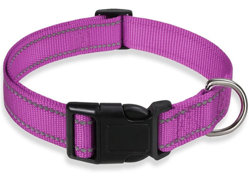 Collar Perro Mascota Transpirable Acolchado Talle M -purpura