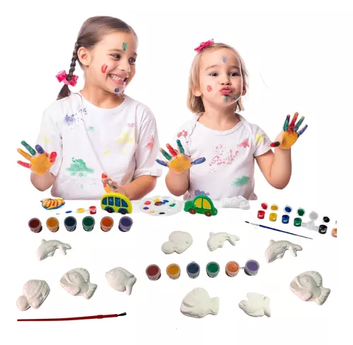 Figuras En Yeso Para Pintar Kit Creativo De Pintura Niños