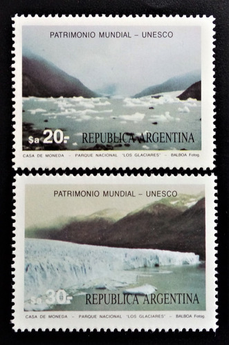 Argentina, Serie Gj 2181-82 Glaciar P Moreno 84 Mint L15643