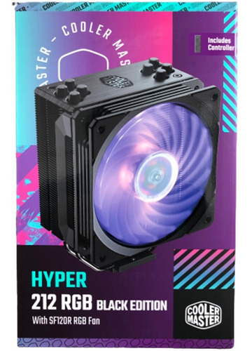 Cooler Cpu Coolermaster Hyper212 Rgb Black Edition Amd Intel