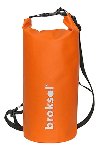 Bolso Estanco Broksol En Tela Pvc 10 Litros Color Naranja