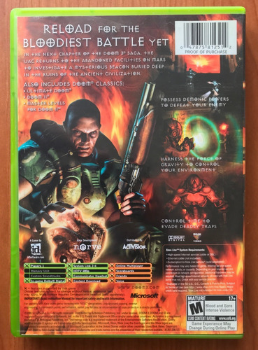 Doom 3: Resurrection Of Evil - Xbox Classico / Xbox 360