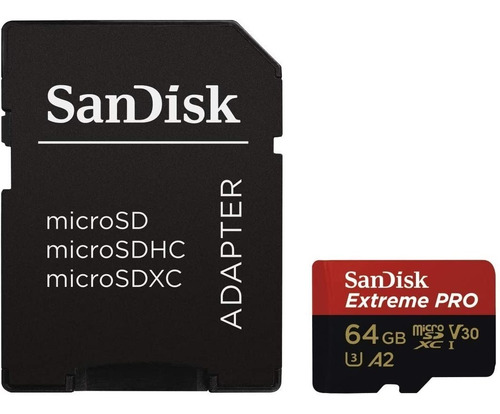 Microsd Sandisk 64gb Extreme Uhs-i U3 4k, A2 Original