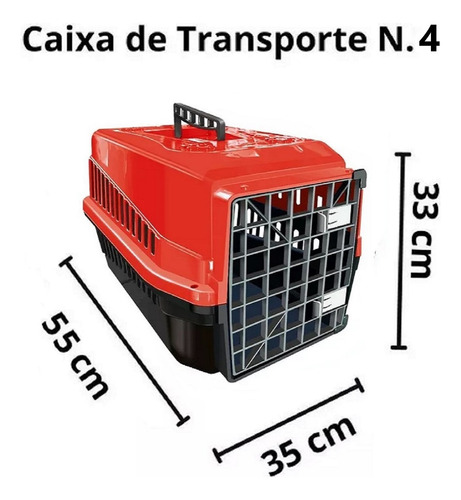 Caixa Transporte N4 Cães Pug E Gato E Tapete Higienico Dog