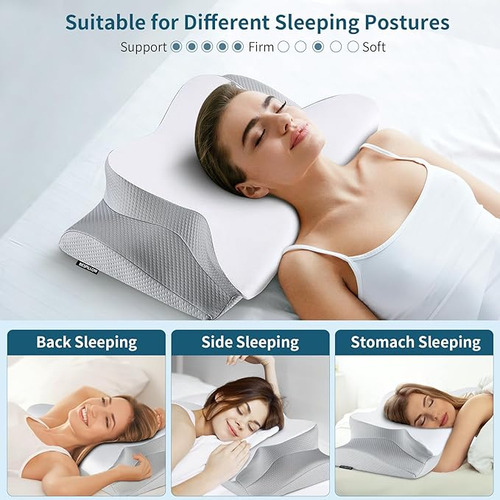 Almohada Cervical Memory De Espuma Viscoelástica