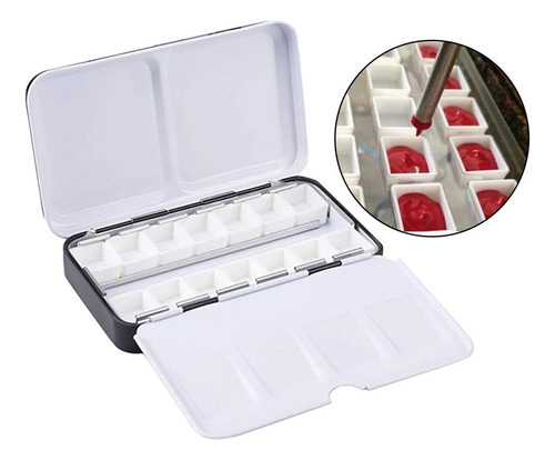 Paleta De Acuarela Bandeja De Pintura Vacía, Estuche De