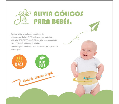 Imagen 1 de 4 de Alivio De Cólicos Para Bebés. Cinturón Unisex.