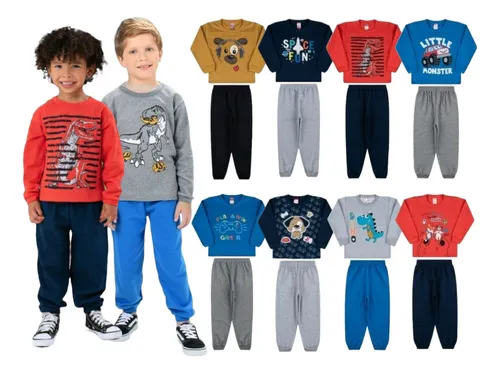 Conjunto moletom infantil masculino promoção 2025