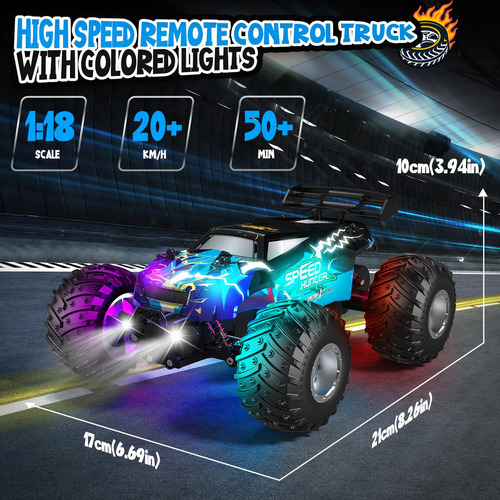 Auto Control Remoto Rc Todo Terreno 2.4 Ghz 2 Baterías/luz