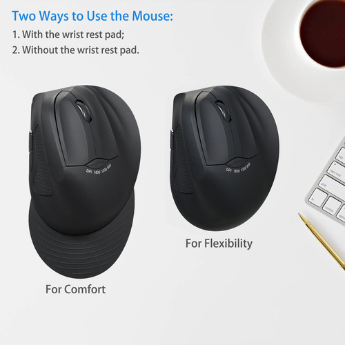 Ratones De Oficina Ergonómicos Ópticos Verticales Inalámbric