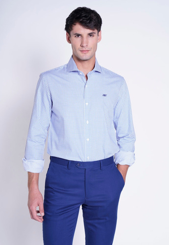 Camisa Hombre Adeva Azul Marino Fw 2023 New Man