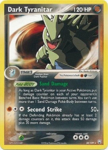 Dark Tyranitar 20/109 Raro Pokemon Tcg