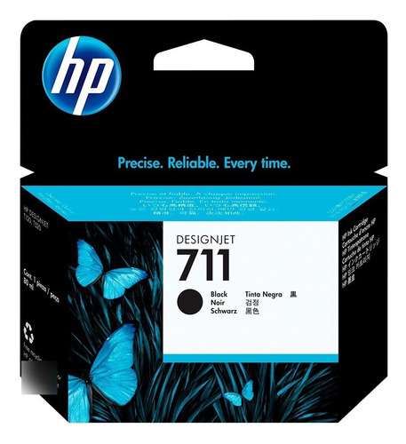 Cartucho Hp 711 Negro Original 80ml Cz133a Inyección Tinta