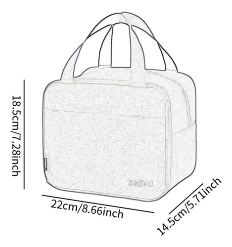Bolso De Aislado Bolso Bolso Portátil Organizador Negro