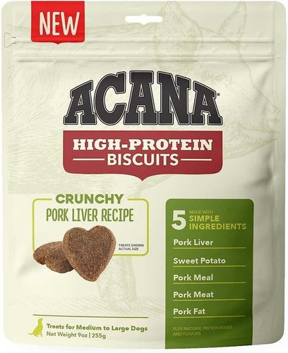 10 Piezas De Acana  High-protein Biscuits Grain-free Pork Li