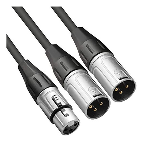 Tisino Cable Divisor Xlr, 1 Xlr Hembra A 2 Xlr Macho Patch Y