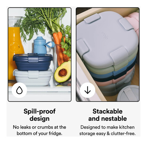 Stojo Caja Plegable Para Sándwiches ' Avena, 24 Oz ' De De '