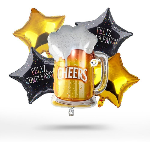 Globos Metalizados Cerveza Cumpleaños Fiesta Temática Oe248
