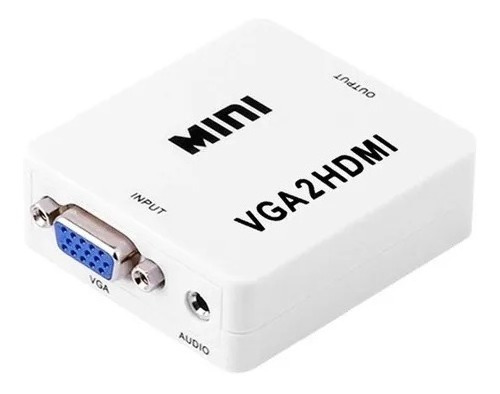 Adaptador Vga A Hdmi Conversor Full Hd Con Audio Alta Calida