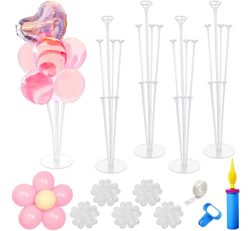 Kit De Soporte De Mesa Para Globos, 4 Juegos De Soporte...