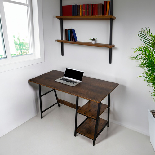 Escritorio De Computadora Con Repisas Minimalista