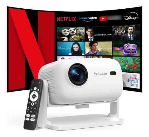 Proyector Bettdow Con Wifi 6 Y Bluetooth 5.2, Licencia Ofici
