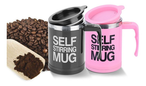 Taza Batidora Autoagitable Self Stirring Mug De Acero A Pila