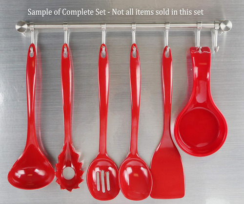 Reston Lloyd Melamine Utensil Set, 4pc, Rojo