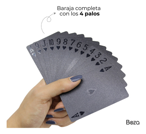 Baraja Negra Poker Black 100 Dolares Cartas